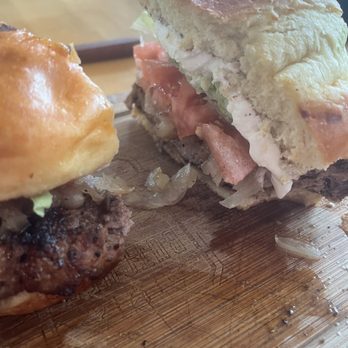 Butcher & The Burger - Grass Fed Burger, lettuce, tomato, goat cheese, carmelized onion - Burgers Near Me - Chicago, Illinois