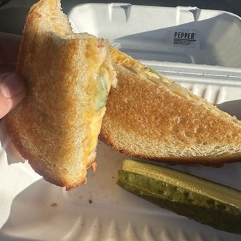 The Melt - THREE CHEESE CLASSIC grilled cheese added tomato and jalapeño. 10/10! - Sandwiches Near Me - Torrance, California