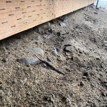 Home Inspections Maintenance & Management - Back of pole barn foundation undermined the entire length - Home Inspectors Near Me Home Inspections Maintenance & Management - Back of pole barn foundation undermined the entire length - Home Inspectors Near Me
