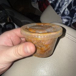 Chipotle Mexican Grill - Barbacoa even though I paid for a a full serving they gave us this little bit