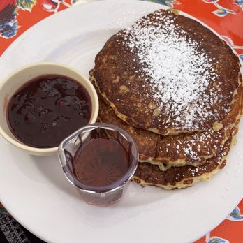 Alana's Cafe - Swedish Martha's Famous Swedish Oatmeal Pancakes (3 Pcs) with Lingonberry - Breakfast & Brunch Near Me - Burlingame, California Alana's Cafe - Swedish Martha's Famous Swedish Oatmeal Pancakes (3 Pcs) with Lingonberry - Breakfast & Brunch Near Me - Burlingame, California