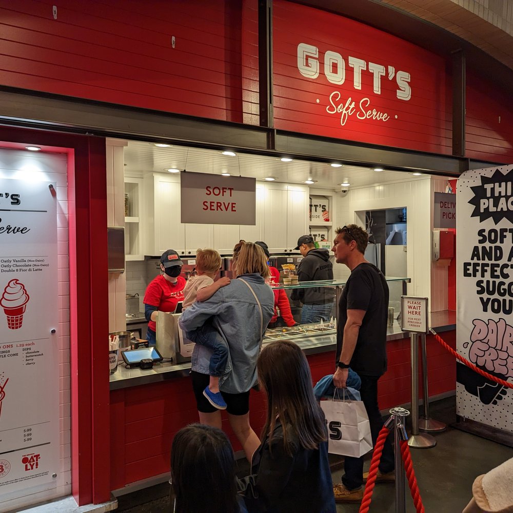 Gott's Roadside - Takeout Window - Outside. Storefront. Soft serve counter service available inside the Ferry Building Marketplace. - Ice Cream & Frozen Yogurt Near Me - San Francisco, California Gott's Roadside - Takeout Window - Outside. Storefront. Soft serve counter service available inside the Ferry Building Marketplace. - Ice Cream & Frozen Yogurt Near Me - San Francisco, California