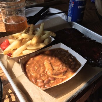 The Coop - 1/2 rack with beans, fries and cornbread. - Chicken Wings Near Me - Millbury, Massachusetts The Coop - 1/2 rack with beans, fries and cornbread. - Chicken Wings Near Me - Millbury, Massachusetts