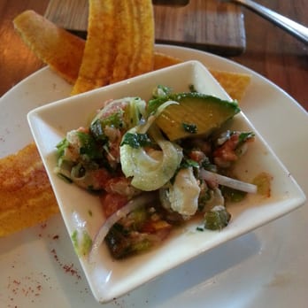 Scratch - Fish Ceviche with plantain chips - New American Near Me - Mountain View, California Scratch - Fish Ceviche with plantain chips - New American Near Me - Mountain View, California