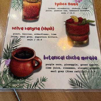 Flama Llama - Drink menu - Latin American Near Me - San Diego, California