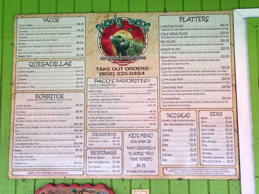Menu photo 7 Paco's Tacos Hanapepe, HI