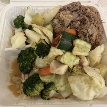Aloha Food Factory - Kalua pig Island Plate (1 entree) - Hawaiian Near Me - Alhambra, California