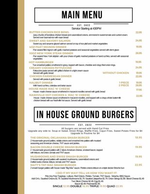 Menu photo 2 Taps N Tracks Pefferlaw, ON