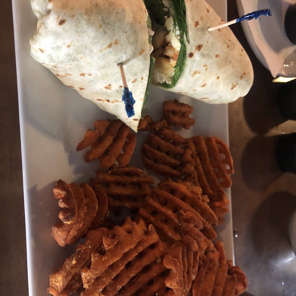 Binkleys Kitchen & Bar - Chicken Wrap and sweet potato fries - American Near Me - Indianapolis, Indiana Binkleys Kitchen & Bar - Chicken Wrap and sweet potato fries - American Near Me - Indianapolis, Indiana