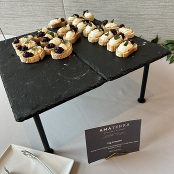 Amaterra Winery - Appetizers at hosted event - Wine Tasting Room Near Me - Portland, Oregon