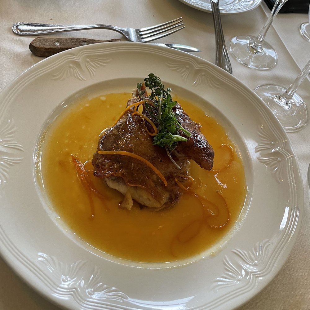 Ballinalacken Castle County House - Roasted duck in an orange marinade - Hotels Near Me - Doolin, CE Ballinalacken Castle County House - Roasted duck in an orange marinade - Hotels Near Me - Doolin, CE