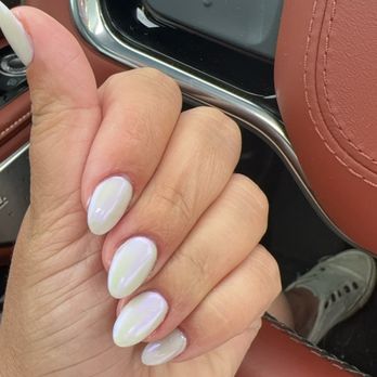 Wonder Nails and Spa - Acrylic full set- white with chrome - Nail Salons Near Me - Novi, Michigan Wonder Nails and Spa - Acrylic full set- white with chrome - Nail Salons Near Me - Novi, Michigan