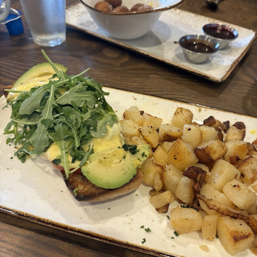 First Watch - BLT Eggs Benedict with breakfast potatoes - Cafes Near Me - Lauderdale by the Sea, Florida First Watch - BLT Eggs Benedict with breakfast potatoes - Cafes Near Me - Lauderdale by the Sea, Florida