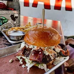 LSA Burger - Stevie Burger & Garlic Parm Herb Fries