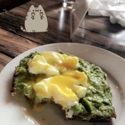 Stacy's - Avocado toast with a poached egg on top