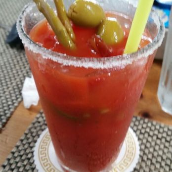 Gray Goat Bar and Grill - Bloody Mary - good horseradish mix and pickled veggies - Bars Near Me - Oakville, Washington