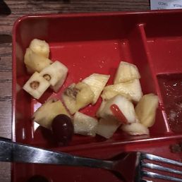 Rotten pineapple and grapes served to my child Rotten pineapple and grapes served to my child