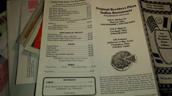 Menu photo 3 Brother's Pizza Warren, OH Menu photo 3 Brother's Pizza Warren, OH