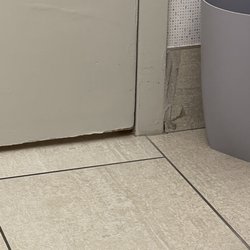 Holiday Inn Express - Voorhees/Mount Laurel - Looking at the inside door of the bathroom and (mildew? mold?) adjacent to it.