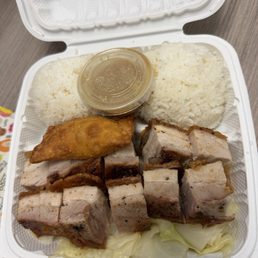 Roast Pork plate w White rice Roast Pork plate w White rice