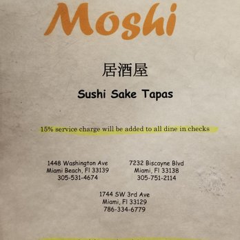 Moshi Moshi - Biscayne Blvd - Sushi Bars Near Me - Miami, Florida
