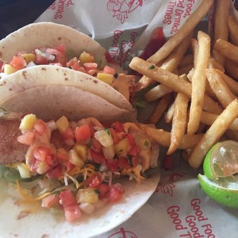 Pelican Pete's - Fish Tacos w pineapple salsa n blackened Mahi-mahi - American Near Me - Gainesville, Georgia Pelican Pete's - Fish Tacos w pineapple salsa n blackened Mahi-mahi - American Near Me - Gainesville, Georgia