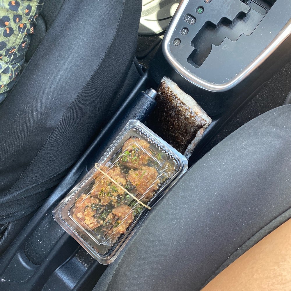 Got'z Grindz - Garlic chicken karaage and Salmon Musubi for the beach! - Japanese Near Me - Kaneohe, Hawaii Got'z Grindz - Garlic chicken karaage and Salmon Musubi for the beach! - Japanese Near Me - Kaneohe, Hawaii