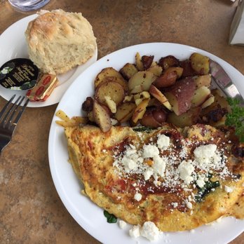 Blue Agate Cafe - Veggie Omelet w/fresh biscuit. This could be shared if you weren't ravenous. - Cafes Near Me - Oceanside, Oregon Blue Agate Cafe - Veggie Omelet w/fresh biscuit. This could be shared if you weren't ravenous. - Cafes Near Me - Oceanside, Oregon