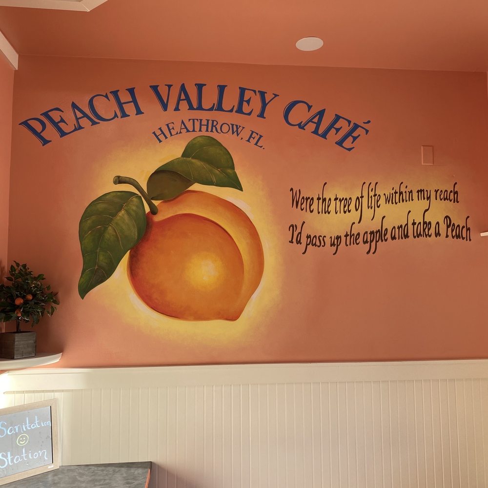 Peach Valley Cafè - Waiting area is decorated and colorful - Breakfast & Brunch Near Me - Heathrow, Florida Peach Valley Cafè - Waiting area is decorated and colorful - Breakfast & Brunch Near Me - Heathrow, Florida