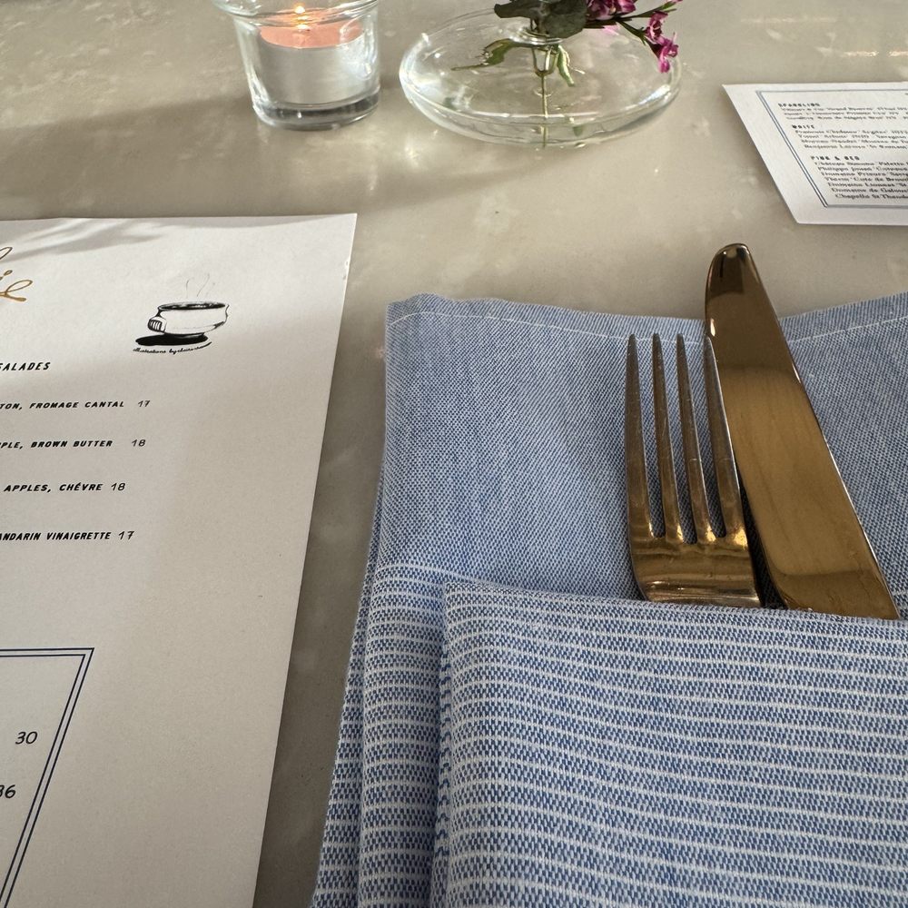 Jolie Restaurant - Table setting - French Near Me - Raleigh, North Carolina