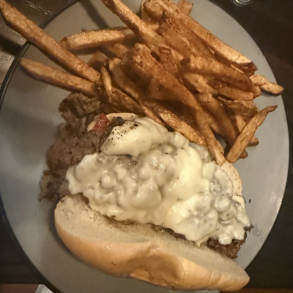 Towne Center Tavern - Philly cheese Steak with freshly cut fries - American Near Me - Evans, Georgia Towne Center Tavern - Philly cheese Steak with freshly cut fries - American Near Me - Evans, Georgia