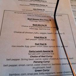 Lunch Menu Lunch Menu