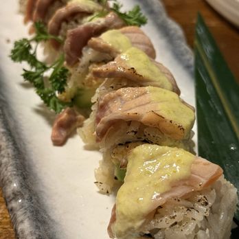 Tsukiyo Sushi - Seared Salmon Roll - Sushi Bars Near Me - Westminster, California Tsukiyo Sushi - Seared Salmon Roll - Sushi Bars Near Me - Westminster, California