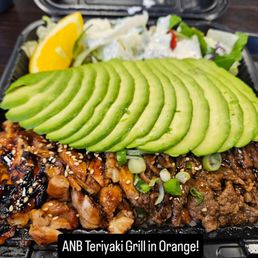 BEEF AND CHICKEN TERIYAKI COMBO WITH SALAD BEEF AND CHICKEN TERIYAKI COMBO WITH SALAD