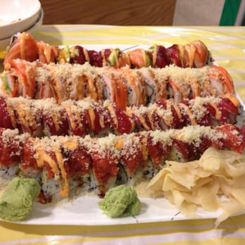 Avana Sushi - Spicy rainbow, rock n roll, spicy red dragon, spicy red sox - Japanese Near Me - Boston, Massachusetts