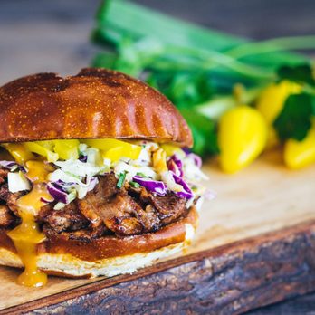 The Stand - American Classics Redefined - BBQ Brisket on Pretzel Bun - New American Near Me - Pasadena, California