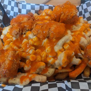 Wing Zone - Bomber fries with buffalo sauce and ranch on the side. Delicious!!! - Chicken Shop Near Me - Redlands, California Wing Zone - Bomber fries with buffalo sauce and ranch on the side. Delicious!!! - Chicken Shop Near Me - Redlands, California