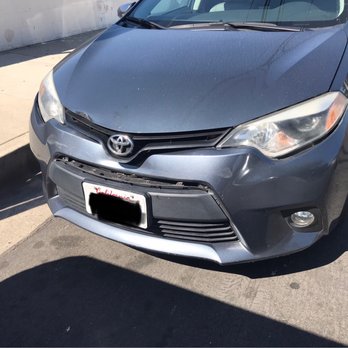 Imax Auto Body Shop - initial damage to my vehicle (damaged hood and caved in bumper, messed up headlights and loose front bumper/frame) - Body Shops Near Me - Monterey Park, California