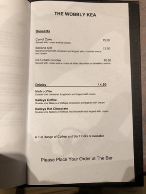 Menu photo 1 Wobbly Kea Canterbury, CAN Menu photo 1 Wobbly Kea Canterbury, CAN