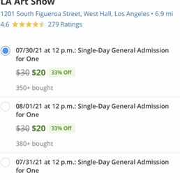 Groupon has Discount Tickets for The  LA Art Show @ The Convention Center