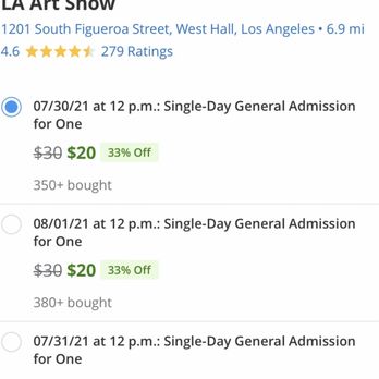 LA Art Show - Groupon has Discount Tickets for The  LA Art Show @ The Convention Center - Art Galleries Near Me - Los Angeles, California