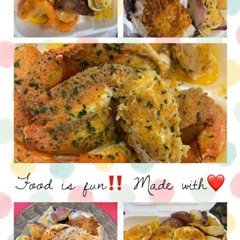 Crab Craze - Dungeness crab  snow crab, shrimp, deviled crab cake, corn, eggs, potatoes, and sausage - Seafood Near Me - Winter Haven, Florida