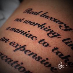 The Ink Lab - Tattoos by Steve Kretz - Letter Tattoo