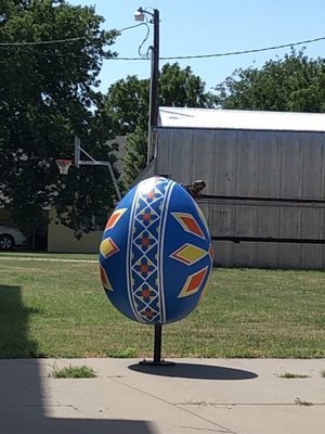 Worlds Largest Hand Painted Czech Egg by null