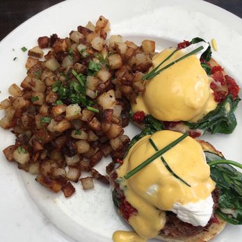 Blu Jam Cafe - Florentine Benedict with no mushrooms - Breakfast & Brunch Near Me - Sherman Oaks, California Blu Jam Cafe - Florentine Benedict with no mushrooms - Breakfast & Brunch Near Me - Sherman Oaks, California