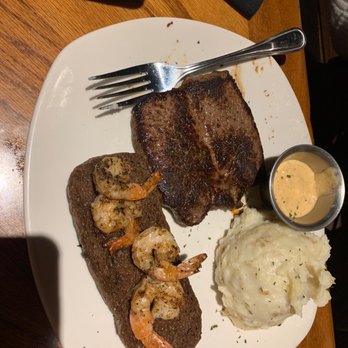 Outback Steakhouse - Stake with Shrimp skirt. - Steakhouses Near Me - Norwalk, California Outback Steakhouse - Stake with Shrimp skirt. - Steakhouses Near Me - Norwalk, California