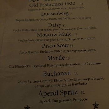 Gatsby - Menu - Bars Near Me - Paris, 75