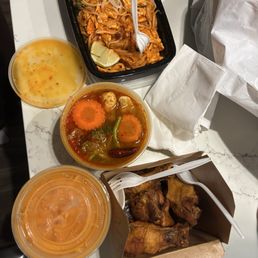 Tom Yum Veggie Bowl. Chicken pad Thai. Chicken wings. Thai Ice Tea. Tom Yum Veggie Bowl. Chicken pad Thai. Chicken wings. Thai Ice Tea.