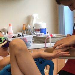 Smiles 1st Children's Dentistry - Mason - Getting your nails painted is an added bonus during a filling!