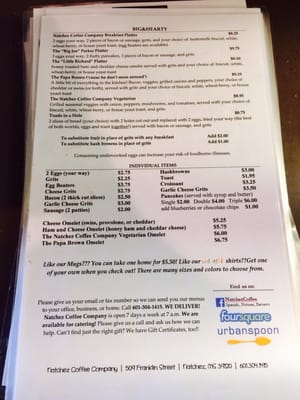 Menu photo 2 Natchez Coffee Natchez, MS Menu photo 2 Natchez Coffee Natchez, MS
